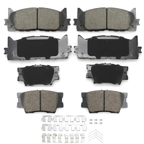 Gariqe D1212,D1222 Ceramic Front Rear Disc Brake Pad Set Compatible ...