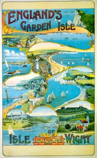 Isle of Wight England's Garden Isle Sign 300mm x 200mm (12" x 8") Steel Wall Mount Decorative Metal Sign