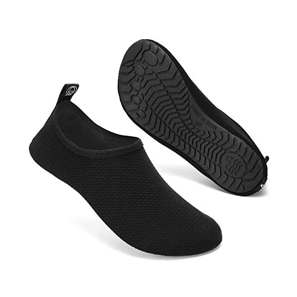 Mabove Badeschuhe Wasserschuhe Schwimmschuhe Herren Damen Strandschuhe Aquaschuhe Barfussschuhe Neopren Surfschuhe(Schwarz XSP,38/39 EU) 4 41aOqX+sbFL. SS600