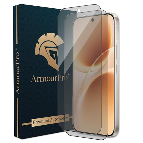 Image of ArmourPro Anti-Glare Matte Tempered Glass for Vivo V70, Pack of 2 - Anti Fingerprint Screen Protector, 9H Scratch Resistant, Smooth Touch, Full Edge to Edge Coverage