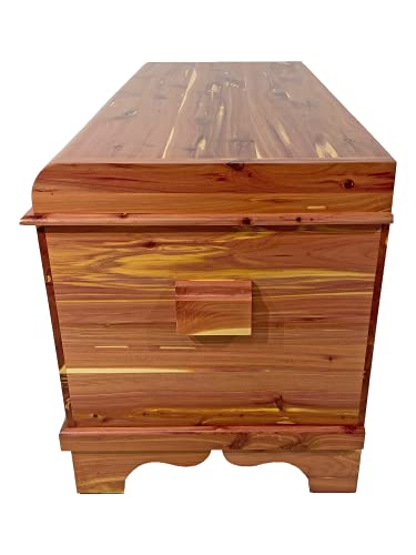 Dutchcrafters 45" Amish Heirloom Aromatic Red Cedar Hope Chest With Waterfall Edge, Storage Trunk With Lock For Blankets And Keepsakes - Made In America (Large - 45", Natural) #TOP6