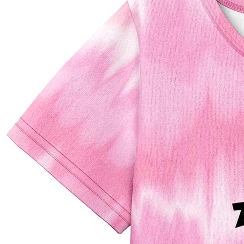 Image of LQSZ Girls Pajamas Set with Pocket Toddler Kids Short Sleeve Sleepwear 3-14Y Pjs Set