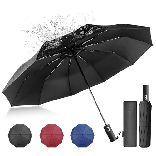 Lista de Sombrillas más recomendados. 46 Paraguas Plegable Automático, Sombrilla Plegable Grande Resistente al Viento y Lluvia con Protección UV, Paraguas Plegable con 24 Varillas, Ligero y Portátil Para Hombres y...