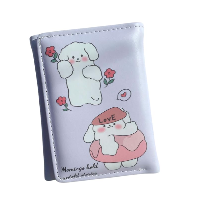 Cute Purses for Women Small Wallet, y2k Purse Coquette Stuff Cutecore Card Holder Aesthetic Cutecore Trendy Purse (Purple)