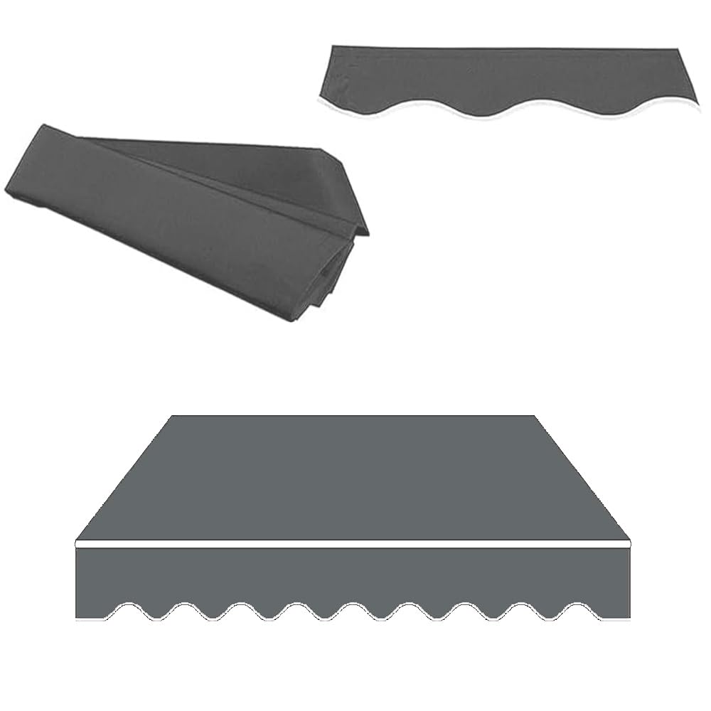 Toile pare-soleil rétractable anti-UV et résistante aux intempéries gris