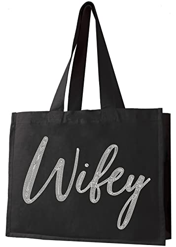Bolsa Tote RhinestoneSash Wifey Brillante XL