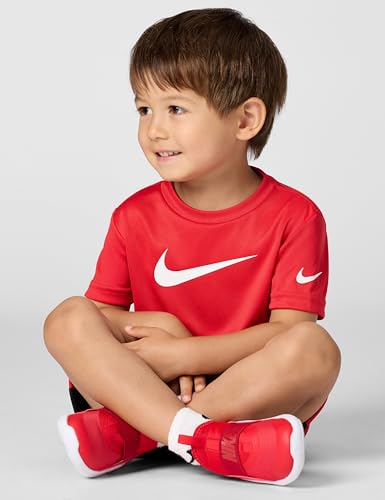 Image of Nike Boys' Dri-FIT Swoosh Logo T-Shirt and Mesh Shorts 2-Piece Outfit Set