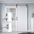 COSHOMER 36in x 80in MDF Sliding Barn Door with 6.6ft Barn Door Hardware Kit & Handle, Pre-Drilled Holes Easy Assembly -Solid Wood Slab Inside Covered with Water-Proof PVC Surface, White, H-Frame