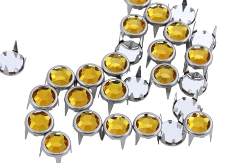 Allstarco 5mm (13/64") Gold Topaz Bedazzler Rhinestone Refills, 100 PCS