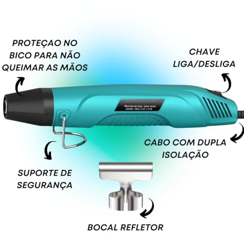 Soprador De Ar Quente Soprador De Mão Mini Soprador De Ar Ferramenta Kit Elétrico Ferramenta De Calo