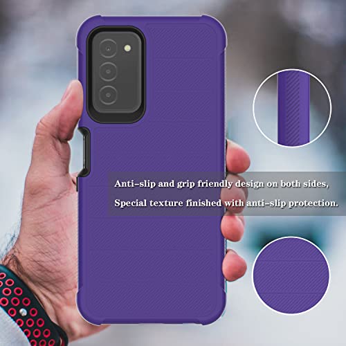 Leptech LLB006 For Samsung Galaxy A03S Phone Case With Tempered Glass Screen Protector, [Holster Series] Belt Clip Hard Tough Full Heavy Duty Rugged Military Shockproof Armor Cell Phone Cover  thumb #2