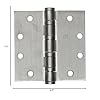Hager 1168B0045004526D Architectural Hinge, 4.5x4.5, US26D Finish (Pack of 3)