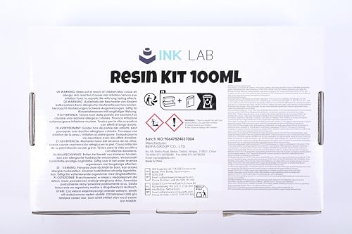 INK LAB Resin Kit for Beginners, Epoxy Resin Crystal Clear Starter Kit for DIY Jewelry Craft with Silicone Molds Key Rings Pigments Glitter Accessories Coating and Casting Art Resin - Image 7