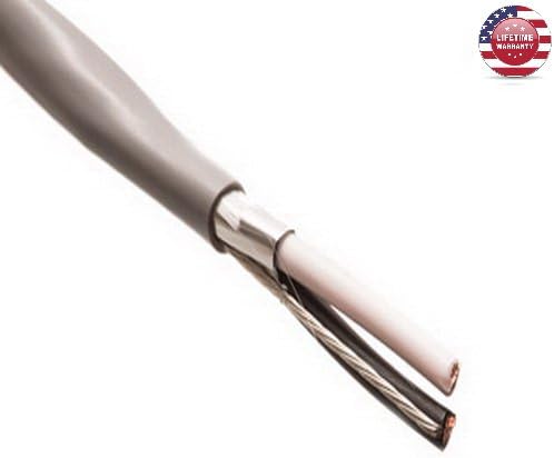 Nexiron - 10/2 Belden 6T00UP Plenum Speaker Cable - White - 15 Feet