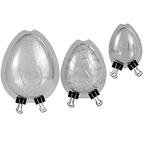 Ruluti 3pcs / Set Oeufs de Pâques Moule de Chocolat Outils de confiserie de gâteau Décorations de gâteau Cuisson Candy Moule de Chocolat en Polycarbonate