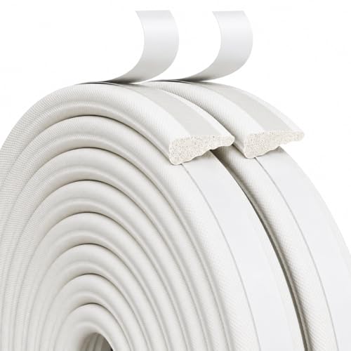 Weather Stripping Door Seal Strip, 118" Door & Window Wedge Foam Tape, Blocks Drafts, Noise & Light, Blocks Cold Air, Winter Insulation Door Gap Filler for Exterior Doors & Window Frames