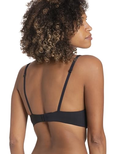 Dorina Reggiseno Morbido Senza Ferretto, Da Donna, Morbido, Comodo, Invisibile, Senza Cuciture, Con Leggermente Imbottito, Fili, Nudo Nero, Fili - Nero, 4D - 3
