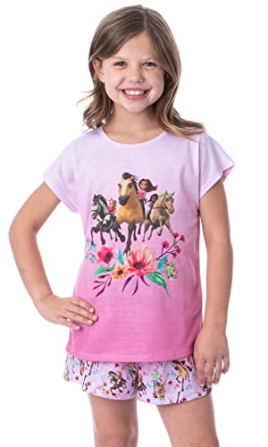 Girls' Spirit Untamed Movie Horse Lucky Sleep Pajama Set Shorts Crewneck