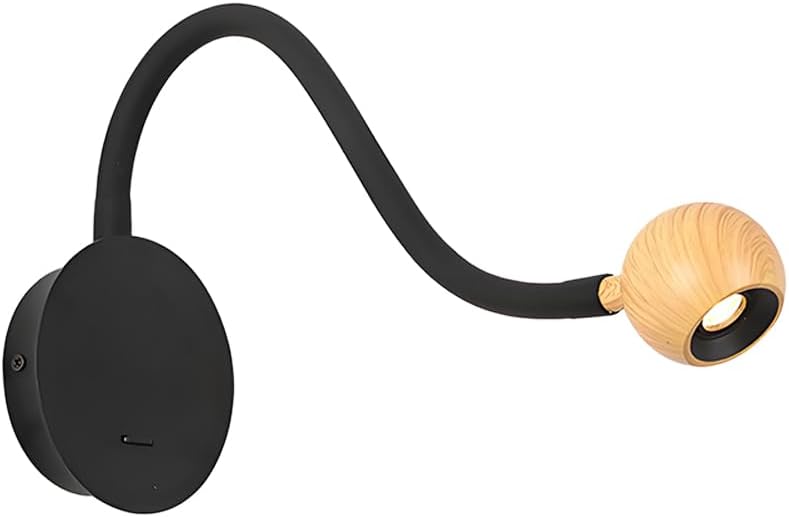 Dim Book Lights for Reading at Night, Headboard LED Night Lights, 3000K Warm Light Goose Reading Lights for Books in Bed, Bedroom Bedside Metal Wall Lights, Hardwired