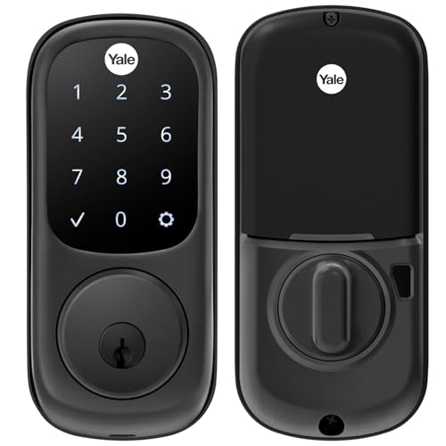 Image of Yale Assure Lock Deadbolt, Black Suede Digital Touchscreen Non-Connected Keypad with Backup Key for Front or Back Entry Door, YRD226-NR-BSP