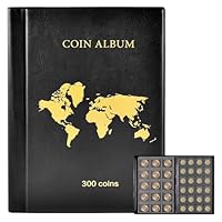 Münzen Sammelalbum 300 Taschen - Euro Coin Collection Münzalbum Münzalbum Aufbewahrung für Sammler, Münzsammelalbum Transparent, Münzsammelalbum für Briefmarken Abzeichen Pennies, Münzhalter