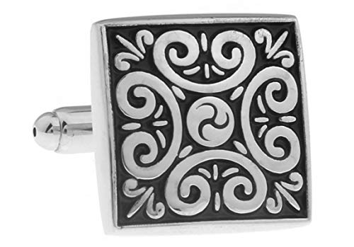 Daesar Mancuernillas para Hombre Set Único Negro miniatura 3