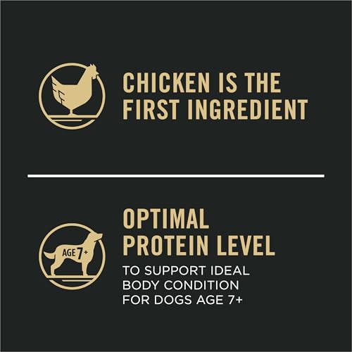 Image of Purina Pro Plan Complete Essentials Senior Dry Dog Food, Chicken, 6 lb Bag | Shredded Blend Chicken & Rice dog food for Adult 7+, with live probiotics to support digestive and immune health