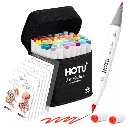 HOTU 50-Color Brush & Fine