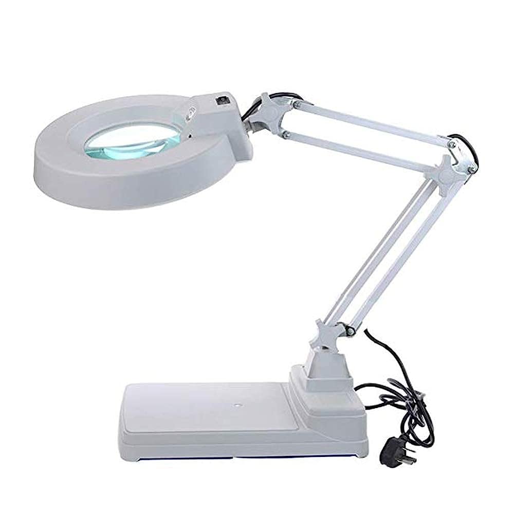 Lenti d'ingrandimento, Lampada 10X, Lente illuminata alla luce del giorno, Lampada da scrivania con ingrandimento Ruota lente d'ingrandimento Lampada da tavolo da tavolo con braccio
