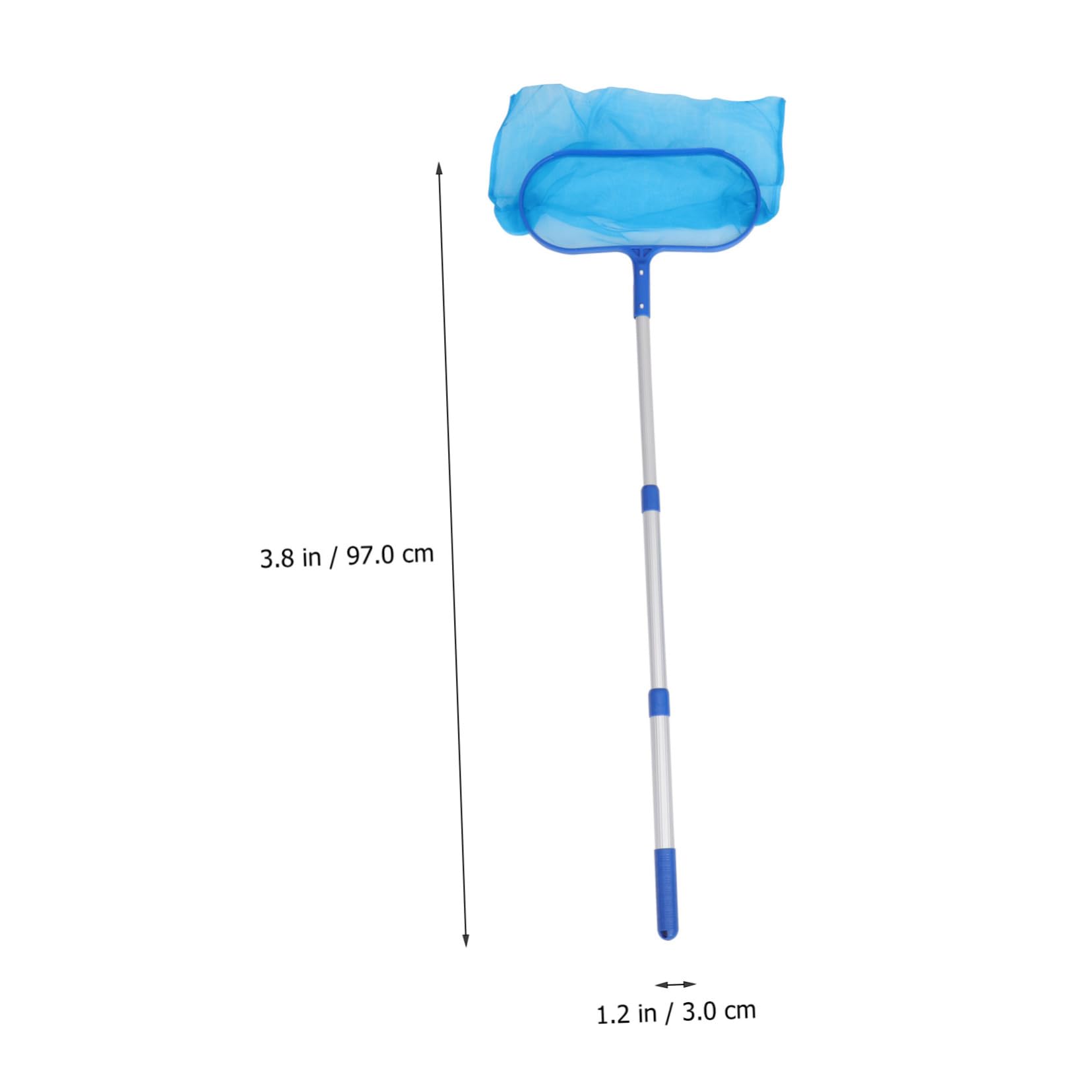 Red de Salvamento para Piscinas Varilla Telescópica de Aluminio, Red para Limpiar Hojas y Residuos en Piscinas, Estanques y Fuentes
