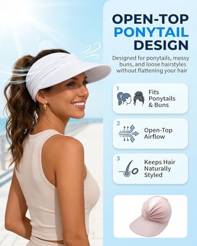 Visera deportiva plegable con protección UV para mujer miniatura 5