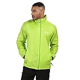 Sporttyp: Camping & Outdoor Regatta Herren Regenjacke Lyle IV atmungsaktiv mit verstecktem Netzfutter mit Kapuze und aktiver Abdeckung, wasserdicht, Lime, XXL Jacke, elektrisch Limettengrün