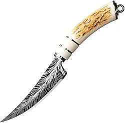 Faca de filete de peixe de 22 cm, lâmina estreita flexível de aço inoxidável de alto carbono, extremamente afiada, usada para limpeza de peixe, alça antiderrapante, adequada para pesca