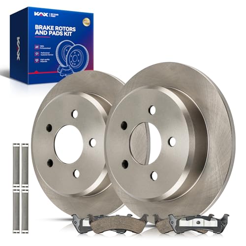 Image of KAX Rear Brake Kit, OE Brake Rotors and Ceramic Brake Pads | Fits Ford Explorer 1995-2001, Ford Explorer Sport 2001-2002, Mercury Mountaineer 1997-2001, Automotive Replacement Brake Kit