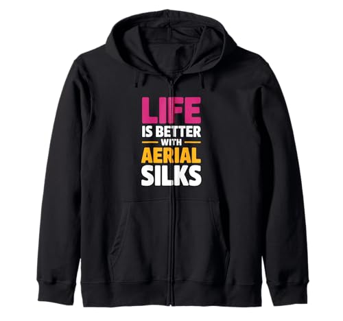 La vida es mejor con las sedas aéreas Aerialist Aerial Artistry Sudadera con Capucha