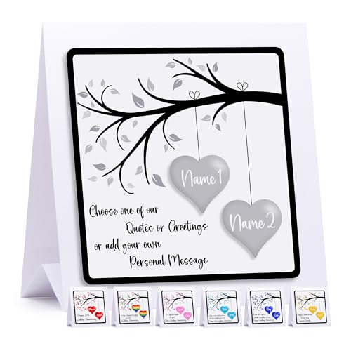 Personalised 25th Wedding Anniversary Card for Husband - 3D Luxury Silver Anniversary Cards for Couples, Wife 25 Years of Marriage, Congratulations Daughter and Son in Law/Brother/Mum and Dad UK