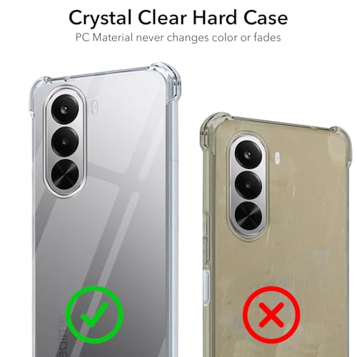 Image of Jkobi Shockproof Crystal-Clear Back Cover for Realme P4x (Anti Yellow Case | Drop & Camera Protection | Hard Polycarbonate)