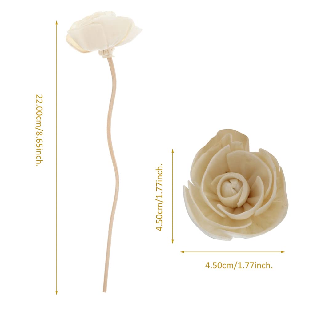 TOPBATHY 16 Bastoncini Diffusori A Forma Di Fiore In Rattan Naturale – Ricambio Per Oli Essenziali, Perfetti Per Profumare Casa E Ufficio