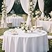 MRJ 70 Inch Round White Tablecloth Stain and Wrinkle Resistant Washable Polyester Table Cloth for Restaurant Hotel Wedding