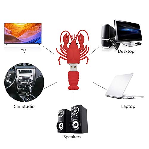 32Gb Usb 2.0 Flash Drive Usb Memory Stick - Cartoon Thumb Drive Red Lobster Pen Drive - Febniscte 3D Animal Shap Zip Drive #TOP5