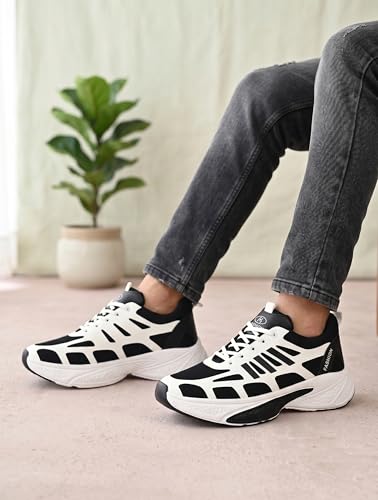 Image of CHICAGO-01 Stylish Casual Mid Top Sneaker and Trendy Shoes with Laces for Men & Boys, Perfect, College, Parties and Outings, Lightweight, Comfortable, and Durable for All-Day Use