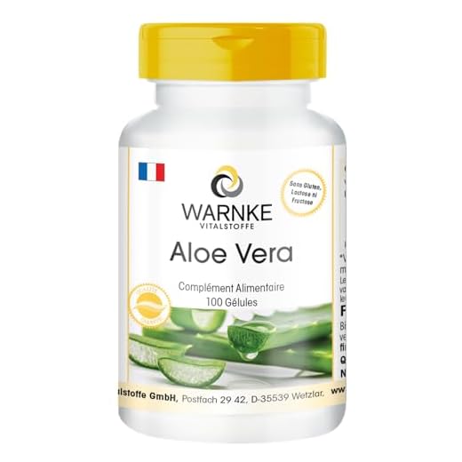 Gélules d'aloe vera - végétalien & hautement dosé - extrait d'aloe vera 200:1 - correspond à 4000mg d'aloe vera - 100 gélules | Warnke Vitalstoffe - Qualité des pharmacies allemandes