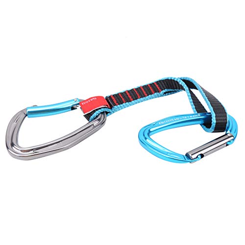 Camnal Quickdraw Sling, Camnal 38CM Safety Lock Extenders Straight Bent Carabiner Rock Climbing Quickdraw Sling - Image 4