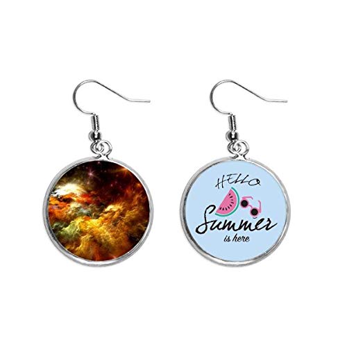 Pendientes de sandía ligeros que no pesan para lucir un cielo naranja en verano