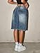 Glomblig Girl's Jean Shorts Vintage Wash Cute Y2K Mid Waist Straight Leg Denim Shorts Trendy Teen Girls Fashion Size 16 Blue
