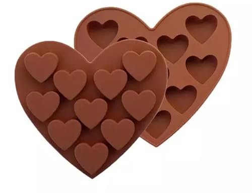 Heart-Shaped Silicone Ice Cube Tray Heart Chocolate Mold Multi-Purpose Heart-Shaped Ice Cube Trays For Freezer Ice Cube Molds For Cocktails Silicone Heart Molds Cute Ice Trays Ice Molds Fun Shapes #TOP4