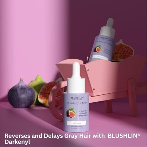 Image of Anti Grey Hair Serum with 2% Darkenyl | Hair Growth Actives with Biotin, Bhringraj, Henna & Amino Acid Complex | Strengthens Roots & Adds Shine | Toxin Free | All Hair Types 30ml