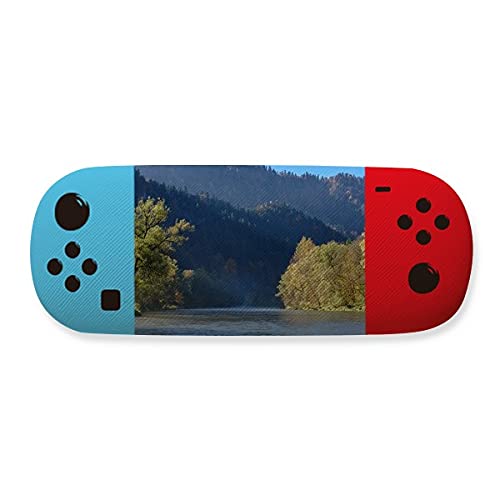 Étui à lunettes créatif aux finitions soignées motif paysage de montagne et lac