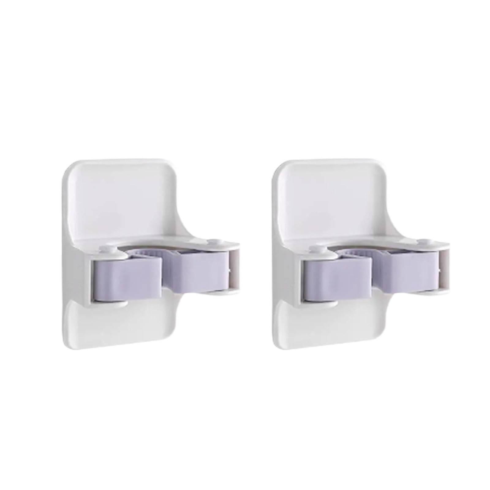 Zguouzantye 2Pcs White 1/2 Broom And Mop Hanging Rack