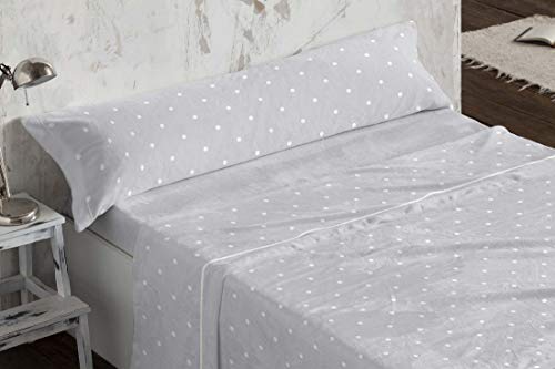 Burrito Blanco Juego de sábanas Coralina Dorvel 756 Gris Cama de 150